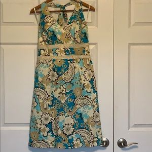 Tie neck halter sundress